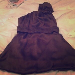 Green asymmetric dress